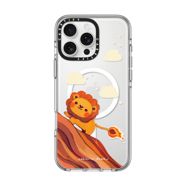 Ellievsbear x CASETiFY iPhone 16 Pro Max ケース クリア クリア ケース MagSafe対応 Baby Lion by ellievsbear