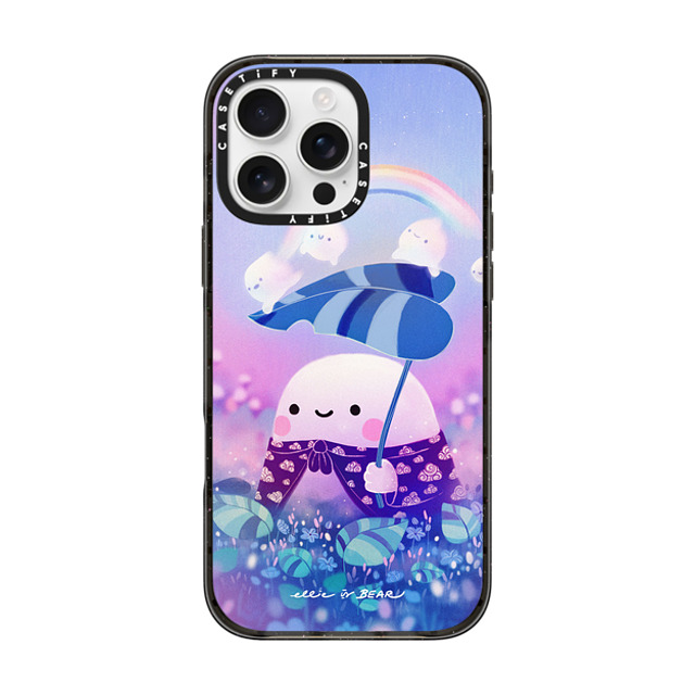 Ellievsbear x CASETiFY iPhone 16 Pro Max ケース Animal,Cartoon ブラック インパクトケース MagSafe対応 Rainy Ghost by ellievsbear Father's Day Ellievsbear x CASETiFY iPhone 16 Pro Max ケース Animal,Cartoon ブラック インパクトケース MagSafe対応 Rainy Ghost by ellievsbear Father's Day