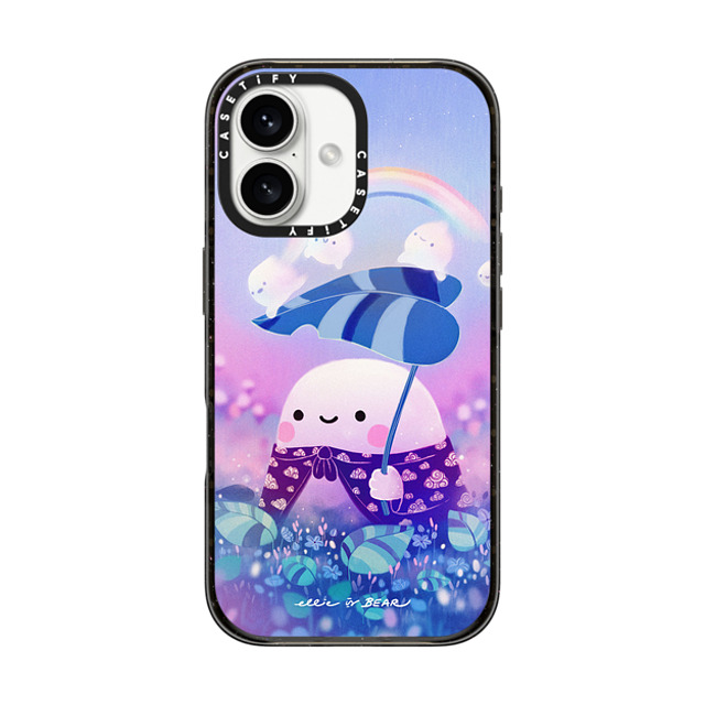 Ellievsbear x CASETiFY iPhone 16 Case Animal,Cartoon Black Impact Case Rainy Ghost by ellievsbear Father's Day Ellievsbear x CASETiFY iPhone 16 Case Animal,Cartoon Black Impact Case Rainy Ghost by ellievsbear Father's Day