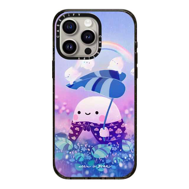 Ellievsbear x CASETiFY iPhone 15 Pro Max Case Black Impact Case MagSafe Compatible Rainy Ghost by ellievsbear Ellievsbear x CASETiFY iPhone 15 Pro Max Case Black Impact Case MagSafe Compatible Rainy Ghost by ellievsbear