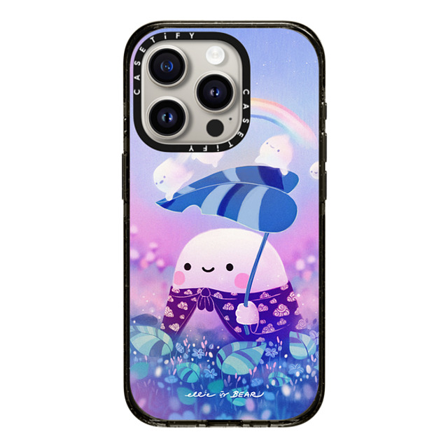 Ellievsbear x CASETiFY iPhone 15 Pro Case Black Impact Case MagSafe Compatible Rainy Ghost by ellievsbear Ellievsbear x CASETiFY iPhone 15 Pro Case Black Impact Case MagSafe Compatible Rainy Ghost by ellievsbear