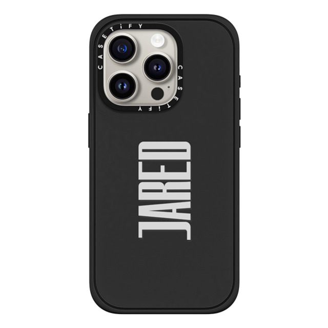 CASETiFY iPhone 15 Pro Case Matte Black Impact Case MagSafe Compatible Custom Case - Jared CASETiFY iPhone 15 Pro Case Matte Black Impact Case MagSafe Compatible Custom Case - Jared