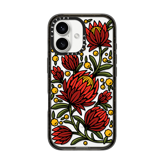 Chris Costa x CASETiFY iPhone 16 Case Black Impact Case MagSafe Compatible Flower Power by Chris Costa Mother's Day Chris Costa x CASETiFY iPhone 16 Case Black Impact Case MagSafe Compatible Flower Power by Chris Costa Mother's Day