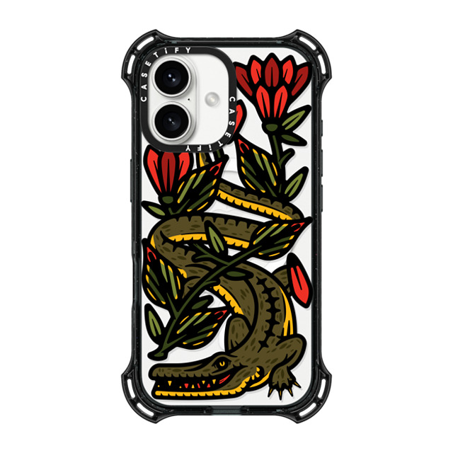 Chris Costa x CASETiFY iPhone 16 Case Black バウンスケース In a While Crocodile by Chris Costa Chris Costa x CASETiFY iPhone 16 Case Black バウンスケース In a While Crocodile by Chris Costa