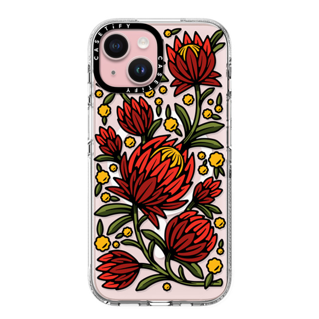 Chris Costa x CASETiFY iPhone 15 Case Clear Clear Case MagSafe Compatible Flower Power by Chris Costa Mother's Day Chris Costa x CASETiFY iPhone 15 Case Clear Clear Case MagSafe Compatible Flower Power by Chris Costa Mother's Day