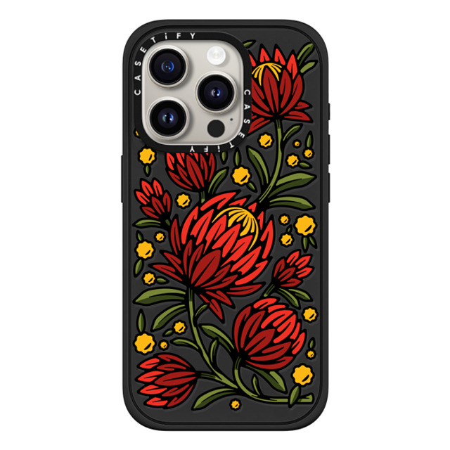 Chris Costa x CASETiFY iPhone 15 Pro Case マットブラック Impact Case MagSafe Compatible Flower Power by Chris Costa Mother's Day Chris Costa x CASETiFY iPhone 15 Pro Case マットブラック Impact Case MagSafe Compatible Flower Power by Chris Costa Mother's Day