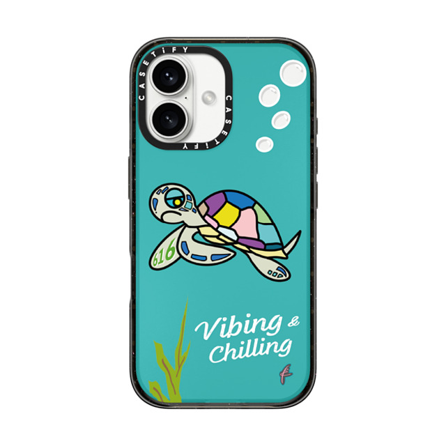 CASETiFY iPhone 16 ケース ブラック インパクトケース Sea Turtle by BC vernanasie Mother's Day CASETiFY iPhone 16 ケース ブラック インパクトケース Sea Turtle by BC vernanasie Mother's Day