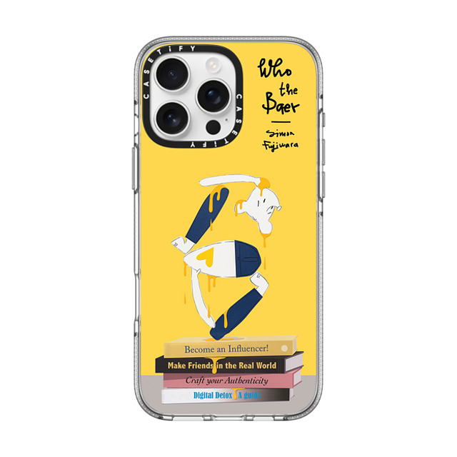 Simon Fujiwara x CASETiFY iPhone 16 Pro Max ケース クリア クリア ケース MagSafe対応 Self-Help Who? (Digital Delirium) (Yellow)