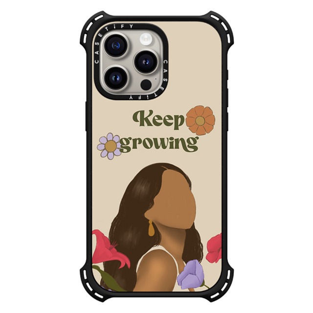 Nawaal Illustrations x CASETiFY iPhone 15 Pro Max ケース マットブラック バウンスケース Keep Growing Mother's Day Nawaal Illustrations x CASETiFY iPhone 15 Pro Max ケース マットブラック バウンスケース Keep Growing Mother's Day