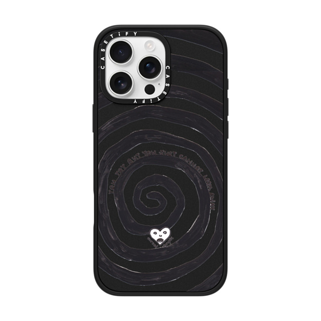 Cursed Shapes x CASETiFY iPhone 16 Pro Max ケース Quote,Monochrome マットブラック インパクトケース MagSafe対応 Hypnotized Father's Day Cursed Shapes x CASETiFY iPhone 16 Pro Max ケース Quote,Monochrome マットブラック インパクトケース MagSafe対応 Hypnotized Father's Day