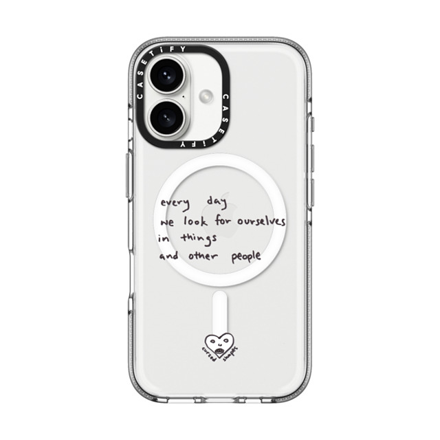 Cursed Shapes x CASETiFY iPhone 16 ケース Quote,Monochrome クリア クリア ケース MagSafe対応 Every Day Mother's Day Cursed Shapes x CASETiFY iPhone 16 ケース Quote,Monochrome クリア クリア ケース MagSafe対応 Every Day Mother's Day