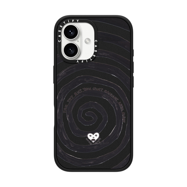 Cursed Shapes x CASETiFY iPhone 16 ケース Quote,Monochrome マットブラック インパクトケース MagSafe対応 Hypnotized Father's Day Cursed Shapes x CASETiFY iPhone 16 ケース Quote,Monochrome マットブラック インパクトケース MagSafe対応 Hypnotized Father's Day