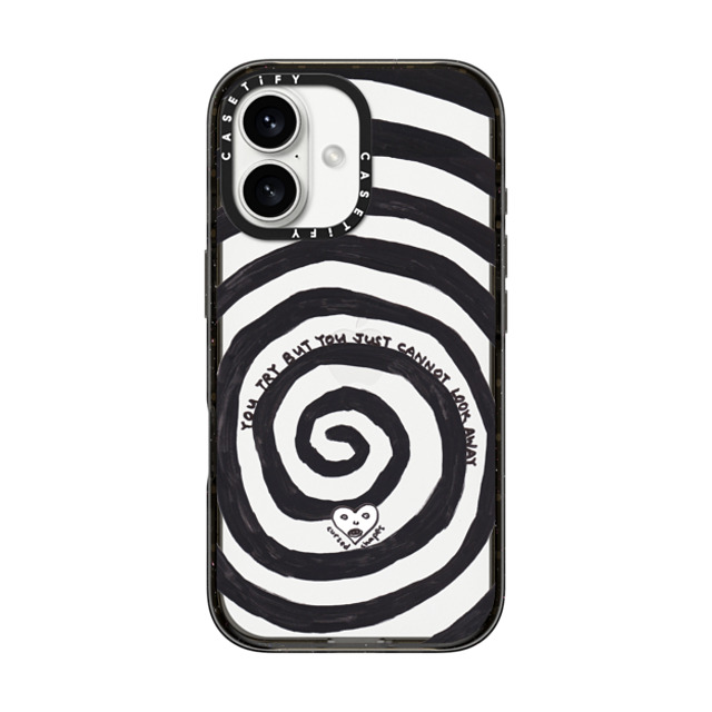 Cursed Shapes x CASETiFY iPhone 16 Case Quote,Monochrome Black Impact Case Hypnotized Mother's Day Cursed Shapes x CASETiFY iPhone 16 Case Quote,Monochrome Black Impact Case Hypnotized Mother's Day