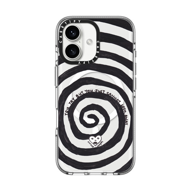 Cursed Shapes x CASETiFY iPhone 16 Case Quote,Monochrome Clear Clear Case MagSafe Compatible Hypnotized Mother's Day Cursed Shapes x CASETiFY iPhone 16 Case Quote,Monochrome Clear Clear Case MagSafe Compatible Hypnotized Mother's Day