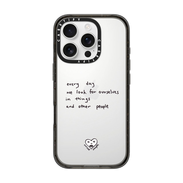Cursed Shapes x CASETiFY iPhone 16 Pro ケース Quote,Monochrome ブラック インパクトケース Every Day Mother's Day Cursed Shapes x CASETiFY iPhone 16 Pro ケース Quote,Monochrome ブラック インパクトケース Every Day Mother's Day