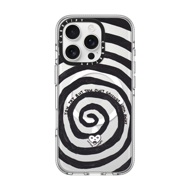 Cursed Shapes x CASETiFY iPhone 16 Pro Case Quote,Monochrome クリア クリア ケース MagSafe対応 Hypnotized Mother's Day Cursed Shapes x CASETiFY iPhone 16 Pro Case Quote,Monochrome クリア クリア ケース MagSafe対応 Hypnotized Mother's Day
