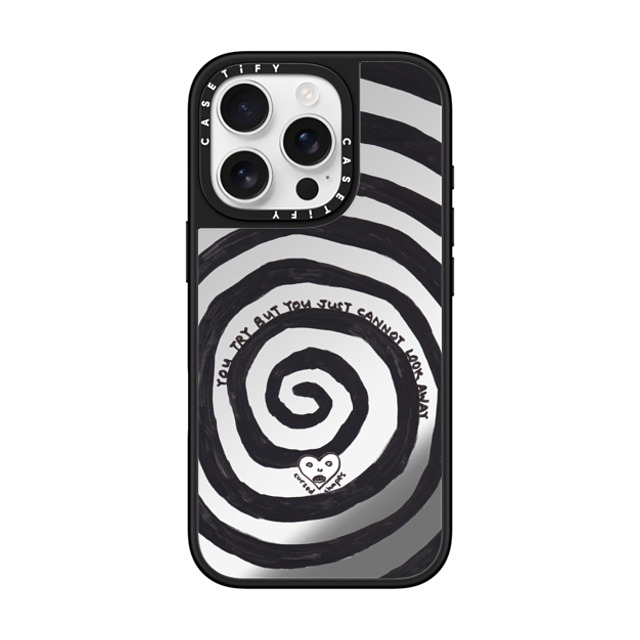 Cursed Shapes x CASETiFY iPhone 16 Pro ケース Quote,Monochrome Silver on Black ミラーケース MagSafe対応 Hypnotized Father's Day Cursed Shapes x CASETiFY iPhone 16 Pro ケース Quote,Monochrome Silver on Black ミラーケース MagSafe対応 Hypnotized Father's Day