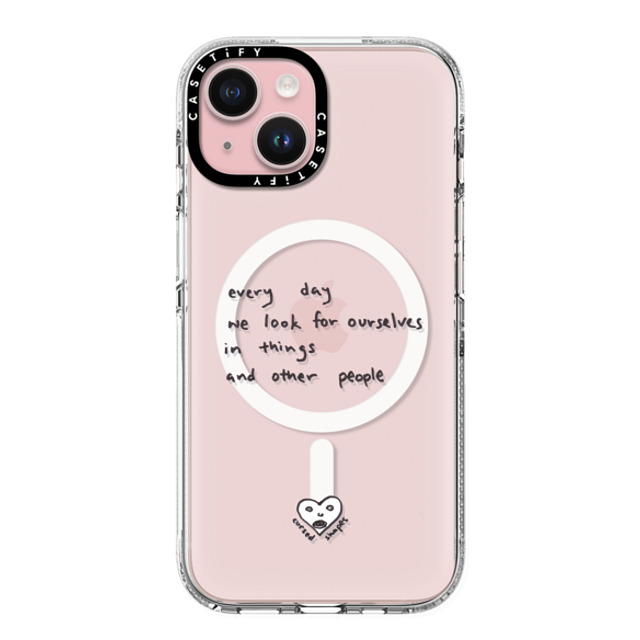 Cursed Shapes x CASETiFY iPhone 15 Case Quote,Monochrome Clear Clear Case MagSafe Compatible Every Day Mother's Day Cursed Shapes x CASETiFY iPhone 15 Case Quote,Monochrome Clear Clear Case MagSafe Compatible Every Day Mother's Day