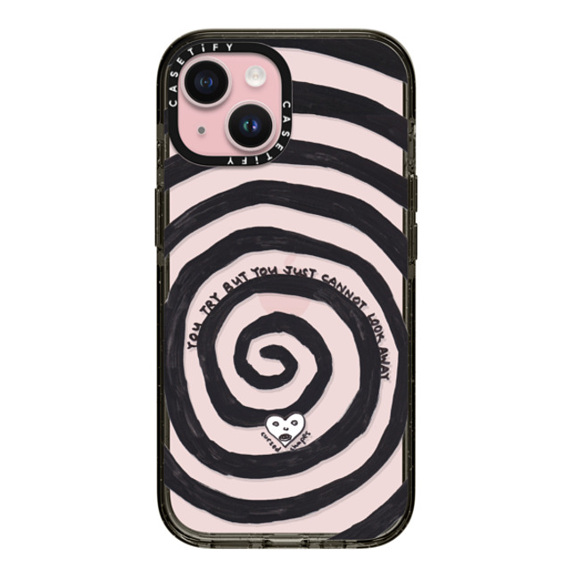 Cursed Shapes x CASETiFY iPhone 15 Case Quote,Monochrome Black Impact Case Hypnotized Mother's Day Cursed Shapes x CASETiFY iPhone 15 Case Quote,Monochrome Black Impact Case Hypnotized Mother's Day
