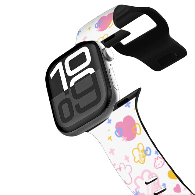 Tabetaaii x CASETiFY Apple Watch Band Series 10 (46mm) Bunny,Cartoon Black インパクト バンド Doodle Apple Watch Band by tabetaaii Mother's Day Tabetaaii x CASETiFY Apple Watch Band Series 10 (46mm) Bunny,Cartoon Black インパクト バンド Doodle Apple Watch Band by tabetaaii Mother's Day