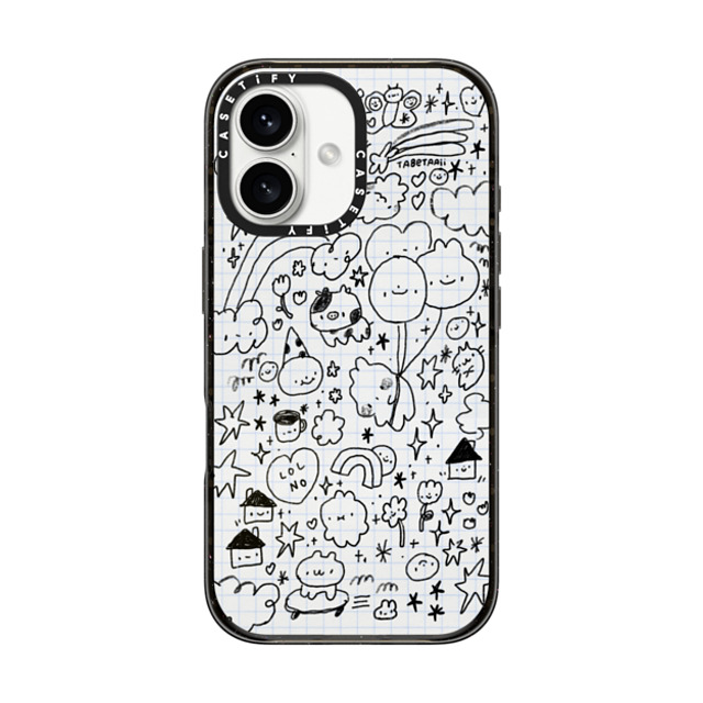 Tabetaaii x CASETiFY iPhone 16 Case Bunny,Cartoon Black Impact Case LOL No by tabetaaii Mother's Day Tabetaaii x CASETiFY iPhone 16 Case Bunny,Cartoon Black Impact Case LOL No by tabetaaii Mother's Day