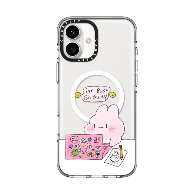 Tabetaaii x CASETiFY iPhone 16 Plus Case Clear Clear Case MagSafe Compatible I'm Busy by tabetaaii Tabetaaii x CASETiFY iPhone 16 Plus Case Clear Clear Case MagSafe Compatible I'm Busy by tabetaaii