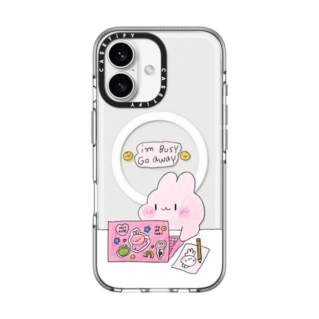 Tabetaaii x CASETiFY iPhone 16 ケース クリア クリア ケース MagSafe対応 I'm Busy by tabetaaii