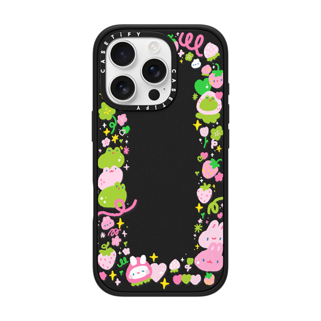 Tabetaaii x CASETiFY iPhone 16 Pro ケース Floral,Bunny マットブラック インパクトケース MagSafe対応 bun & frog by tabetaaii Back to School Tabetaaii x CASETiFY iPhone 16 Pro ケース Floral,Bunny マットブラック インパクトケース MagSafe対応 bun & frog by tabetaaii Back to School