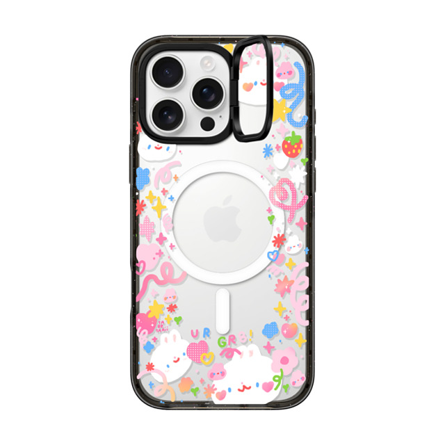 Tabetaaii x CASETiFY iPhone 16 Pro Max ケース ブラック インパクトリングスタンドケース MagSafe対応 UR GR8! by tabetaaii