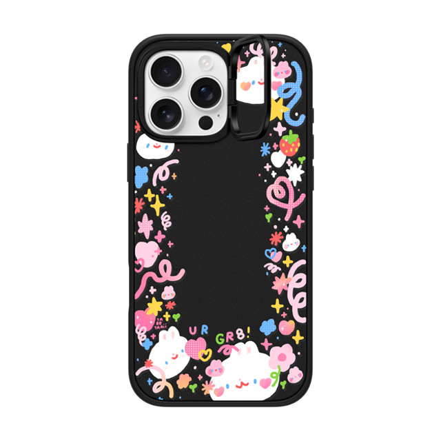 Tabetaaii x CASETiFY iPhone 16 Pro Max ケース マットブラック インパクトリングスタンドケース MagSafe対応 UR GR8! by tabetaaii