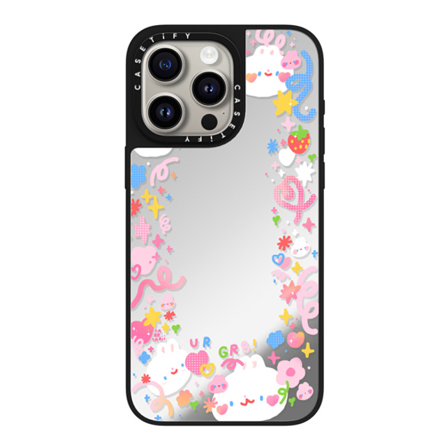 Tabetaaii x CASETiFY iPhone 15 Pro Max ケース Silver on Black ミラーケース MagSafe対応 UR GR8! by tabetaaii