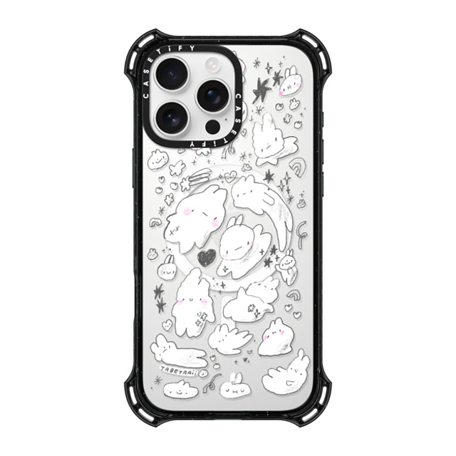 Tabetaaii x CASETiFY iPhone 16 Pro Max ケース ブラック バウンスケース Just Some Buns by tabetaaii