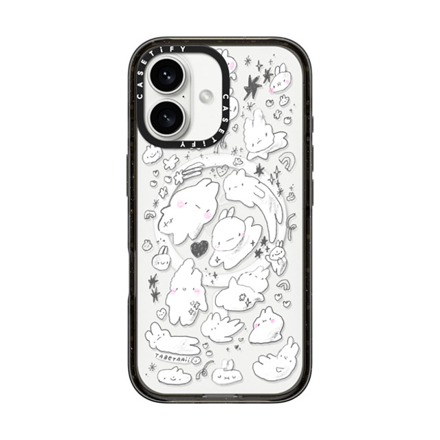 Tabetaaii x CASETiFY iPhone 16 ケース ブラック インパクトケース MagSafe対応 Just Some Buns by tabetaaii