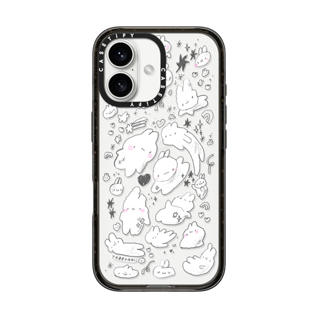 Tabetaaii x CASETiFY iPhone 16 ケース ブラック インパクトケース Just Some Buns by tabetaaii