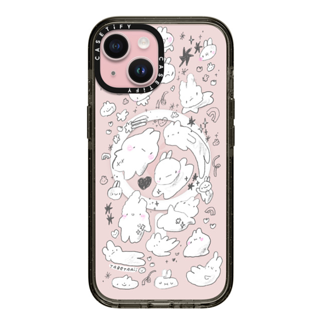 Tabetaaii x CASETiFY iPhone 15 Case Bunny,Cartoon Black Impact Case MagSafe Compatible Just Some Buns by tabetaaii Back to School Tabetaaii x CASETiFY iPhone 15 Case Bunny,Cartoon Black Impact Case MagSafe Compatible Just Some Buns by tabetaaii Back to School