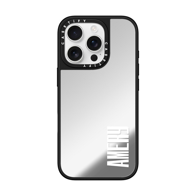 CASETiFY iPhone 16 Pro Case Silver on Black ミラーケース MagSafe対応 Custom Case - amery CASETiFY iPhone 16 Pro Case Silver on Black ミラーケース MagSafe対応 Custom Case - amery