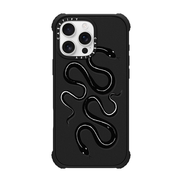 CASETiFY iPhone 16 Pro Max Case Matte Black ウルトラ インパクトケース MagSafe 対応 Snake Black Scary Snake Animal CASETiFY iPhone 16 Pro Max Case Matte Black ウルトラ インパクトケース MagSafe 対応 Snake Black Scary Snake Animal