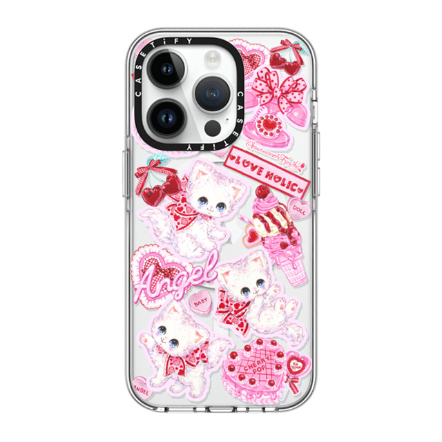 Amenomori Fumika x CASETiFY iPhone 14 Pro Case Clear Clear Case MagSafe Compatible Popping Love Amenomori Fumika x CASETiFY iPhone 14 Pro Case Clear Clear Case MagSafe Compatible Popping Love