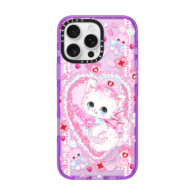 Amenomori Fumika x CASETiFY iPhone 16 Pro Max ケース パープル インパクトケース MagSafe対応 Love Holic
