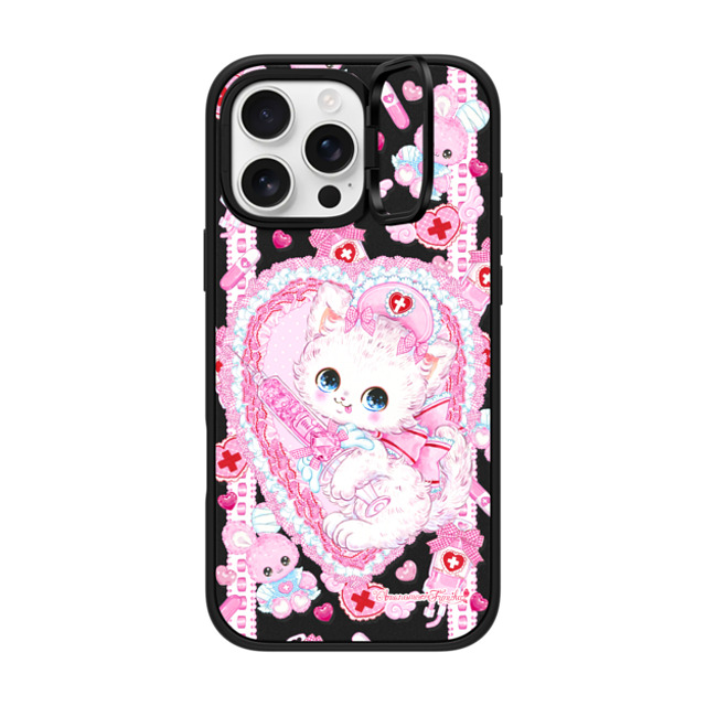 Amenomori Fumika x CASETiFY iPhone 16 Pro Max ケース マットブラック インパクトリングスタンドケース MagSafe対応 Love Holic