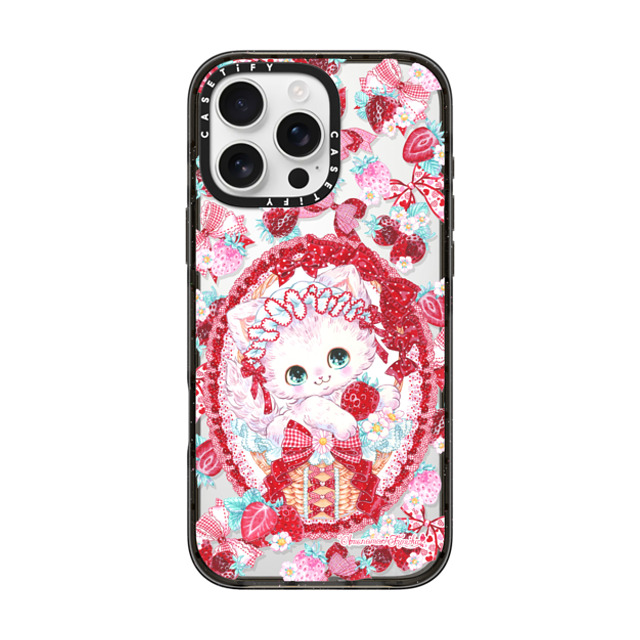 Amenomori Fumika x CASETiFY iPhone 16 Pro Max ケース Cat,Cherry ブラック インパクトケース Berry Berry Father's Day Amenomori Fumika x CASETiFY iPhone 16 Pro Max ケース Cat,Cherry ブラック インパクトケース Berry Berry Father's Day