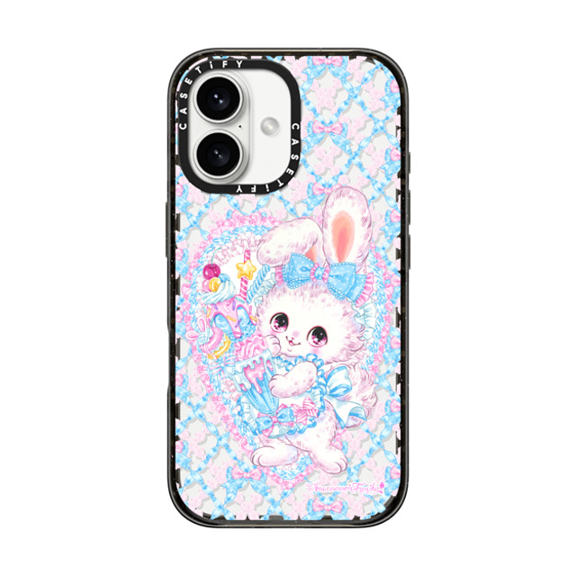 Amenomori Fumika x CASETiFY iPhone 16 Case Animal,Cartoon Black Impact Case Fancy Bunny Father's Day Amenomori Fumika x CASETiFY iPhone 16 Case Animal,Cartoon Black Impact Case Fancy Bunny Father's Day