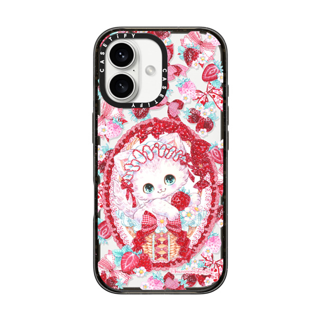 Amenomori Fumika x CASETiFY iPhone 16 ケース Cat,Cherry ブラック インパクトケース Berry Berry Father's Day Amenomori Fumika x CASETiFY iPhone 16 ケース Cat,Cherry ブラック インパクトケース Berry Berry Father's Day