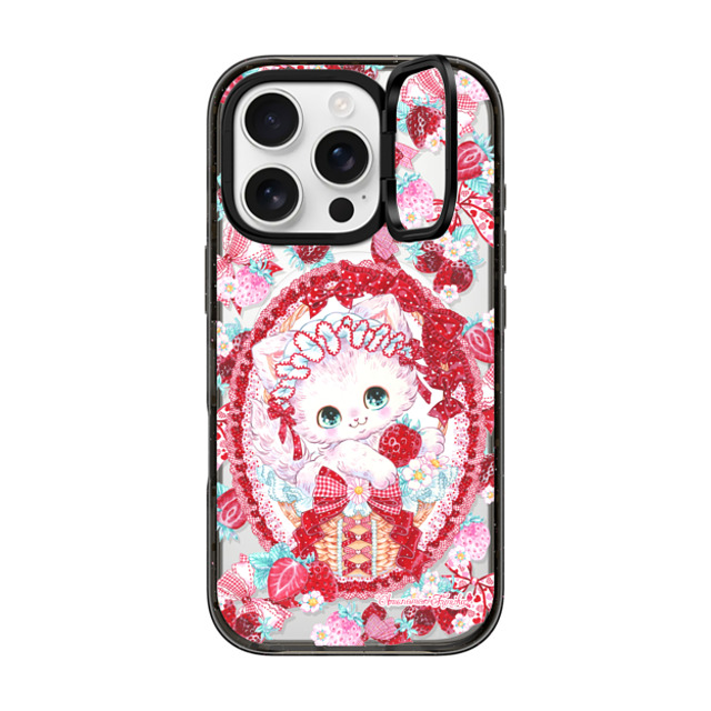 Amenomori Fumika x CASETiFY iPhone 16 Pro ケース Cat,Cherry ブラック インパクトリングスタンドケース MagSafe対応 Berry Berry Father's Day Amenomori Fumika x CASETiFY iPhone 16 Pro ケース Cat,Cherry ブラック インパクトリングスタンドケース MagSafe対応 Berry Berry Father's Day
