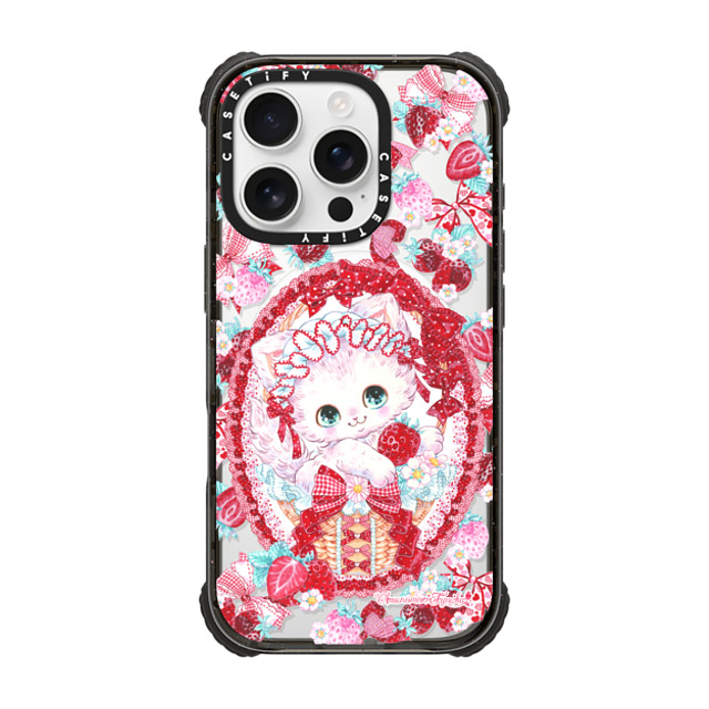 Amenomori Fumika x CASETiFY iPhone 16 Pro ケース Cat,Cherry ブラック ウルトラ インパクトケース MagSafe 対応 Berry Berry Father's Day Amenomori Fumika x CASETiFY iPhone 16 Pro ケース Cat,Cherry ブラック ウルトラ インパクトケース MagSafe 対応 Berry Berry Father's Day