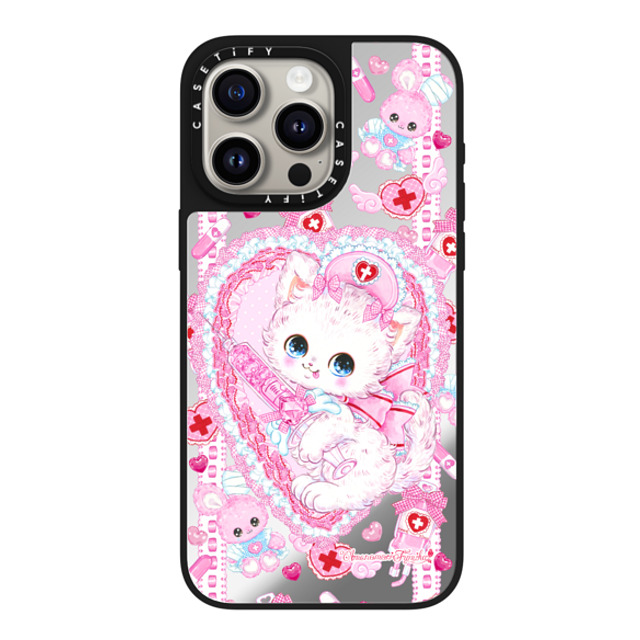 Amenomori Fumika x CASETiFY iPhone 15 Pro Max ケース Silver on Black ミラーケース MagSafe対応 Love Holic