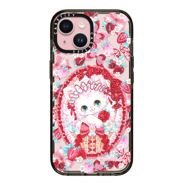 Amenomori Fumika x CASETiFY iPhone 15 ケース Cat,Cherry ブラック インパクトケース Berry Berry Father's Day Amenomori Fumika x CASETiFY iPhone 15 ケース Cat,Cherry ブラック インパクトケース Berry Berry Father's Day