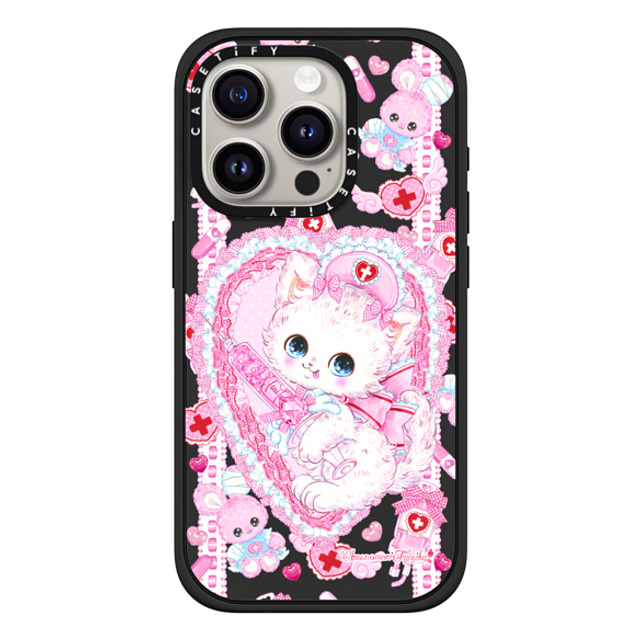 Amenomori Fumika x CASETiFY iPhone 15 Pro ケース マットブラック インパクトケース MagSafe対応 Love Holic