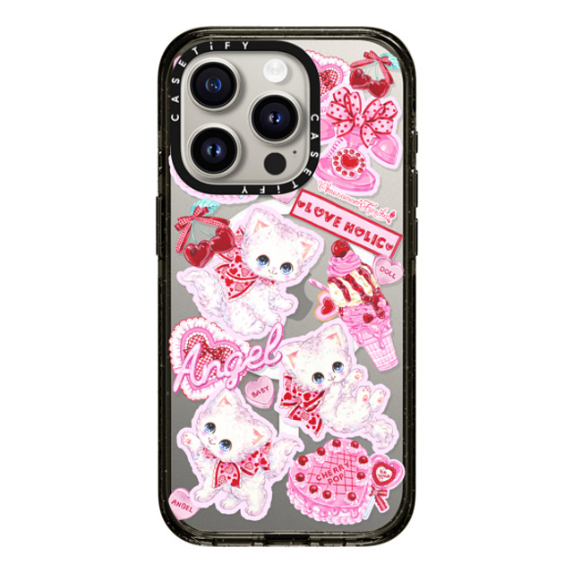Amenomori Fumika x CASETiFY iPhone 15 Pro ケース ブラック インパクトケース MagSafe対応 Popping Love