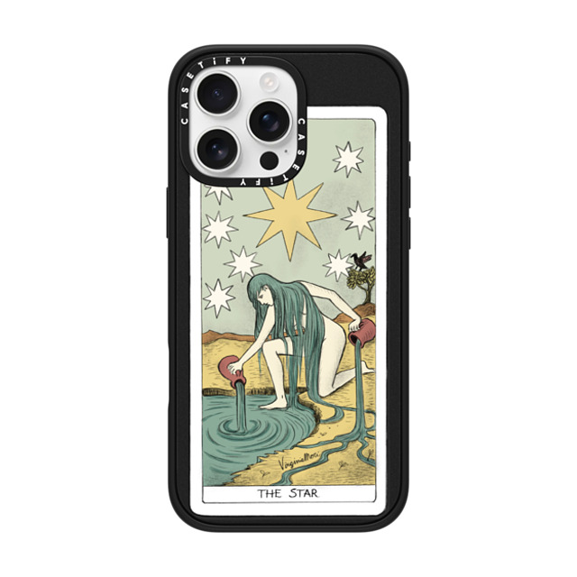 virginiamori x CASETiFY iPhone 16 Pro Max Case Matte Black Impact Case MagSafe Compatible Tarot Star Back to School virginiamori x CASETiFY iPhone 16 Pro Max Case Matte Black Impact Case MagSafe Compatible Tarot Star Back to School